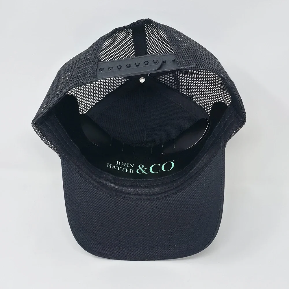 John Hatter & Co The Queen‎ A-Frame Trucker Hat Cap Snapback Rubber Patch Black